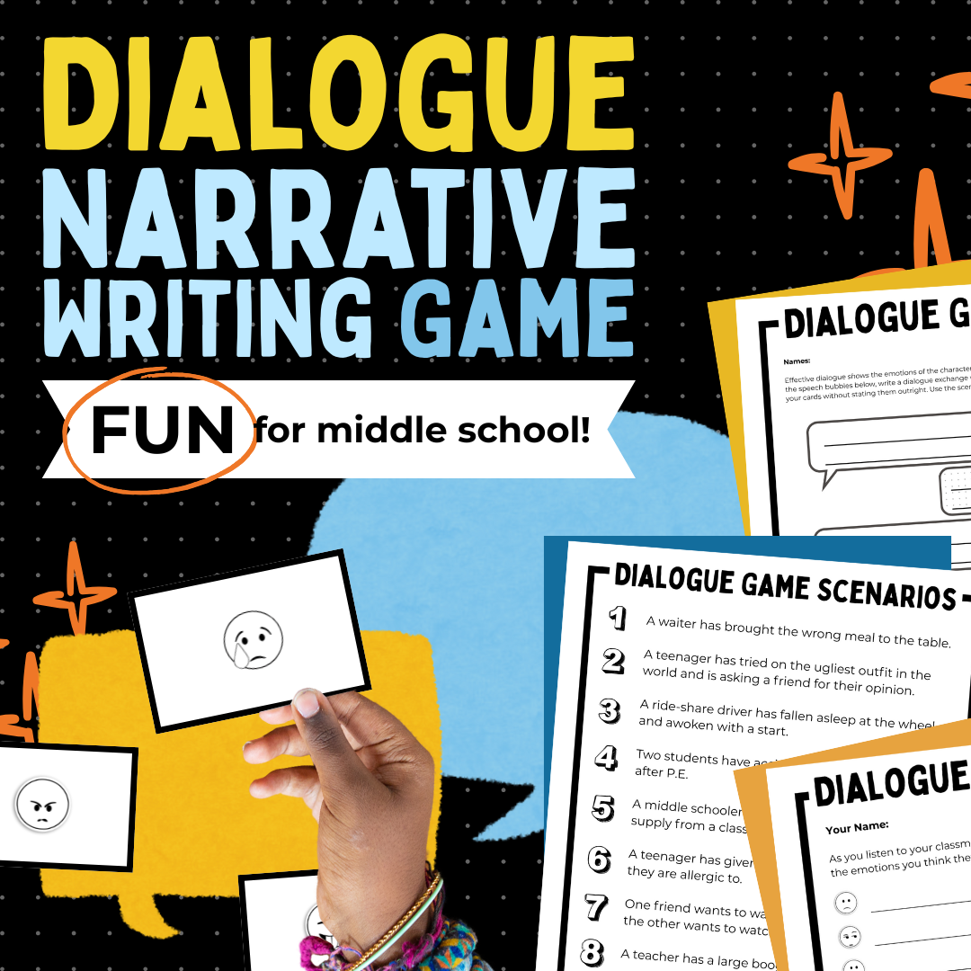 Narrative Writing Dialogue Game for Middle School ELA