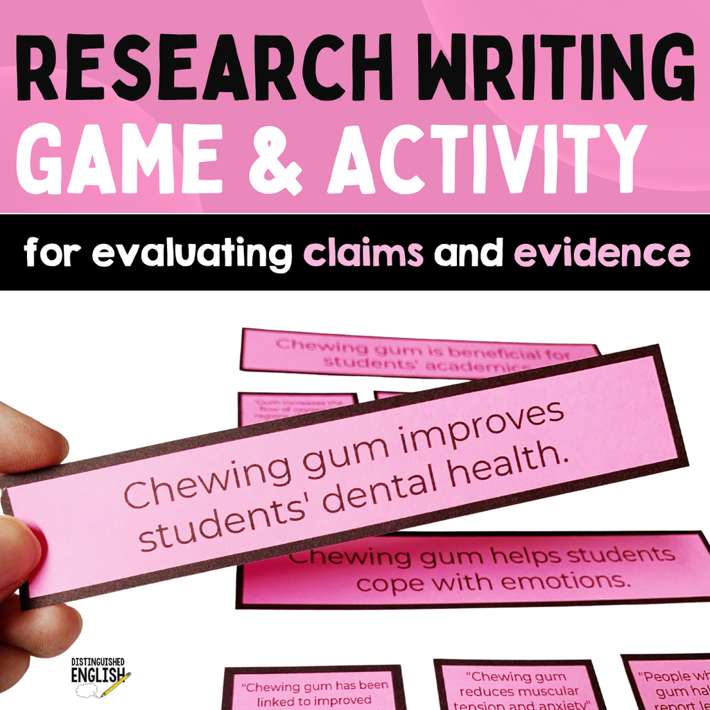 Research Writing Game and Activity for Middle School ELA