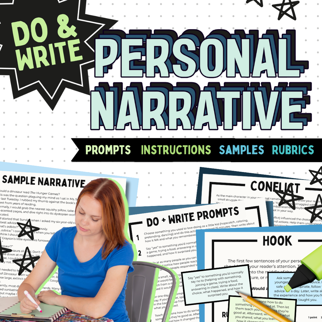 Personal Narrative Essay for Middle School | Prompt Instructions Rubrics Sample Essay