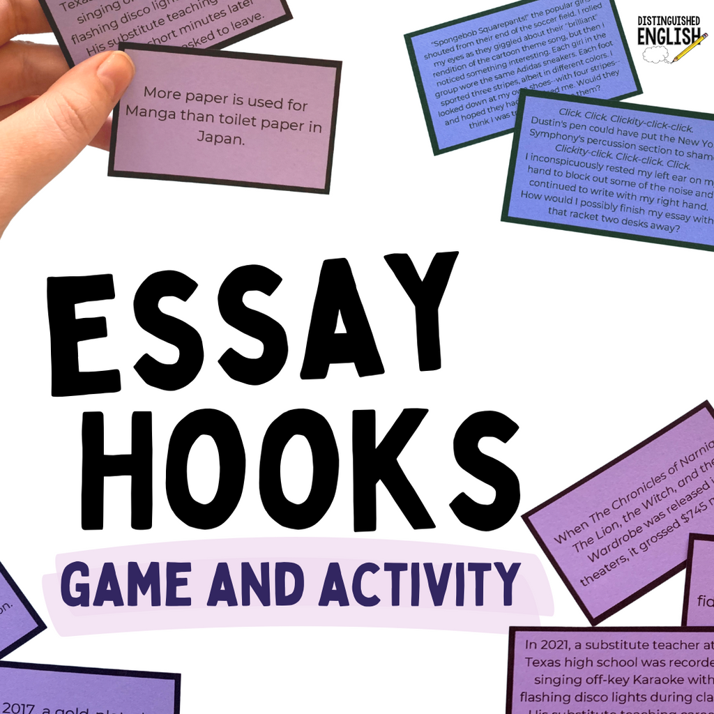 Essay Hooks Writing Game for Middle School