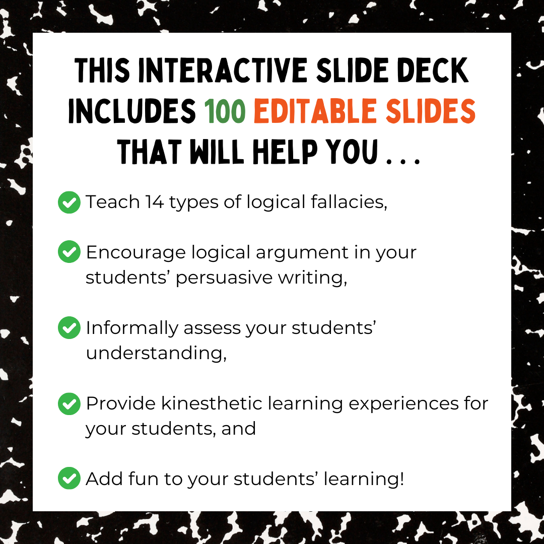 Logical Fallacies Lessons for Teaching Middle School ELA | Argument Writing | 6th Grade 7th Grade