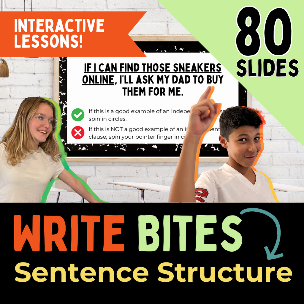 Sentence Structure Mini Lessons for Middle School ELA Writing | 6th Grade 7th Grade