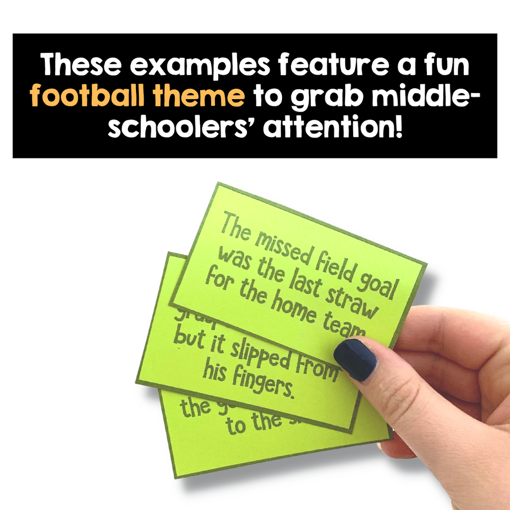 Football Figurative Language Sorting Game