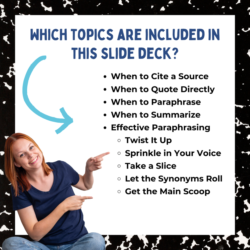 Paraphrasing and Plagiarism Lessons for Teaching Middle School ELA