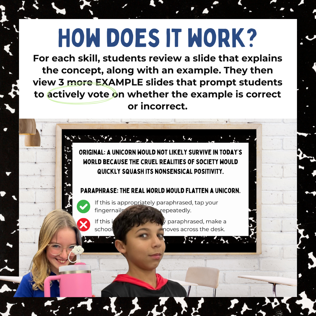 Paraphrasing and Plagiarism Lessons for Teaching Middle School ELA