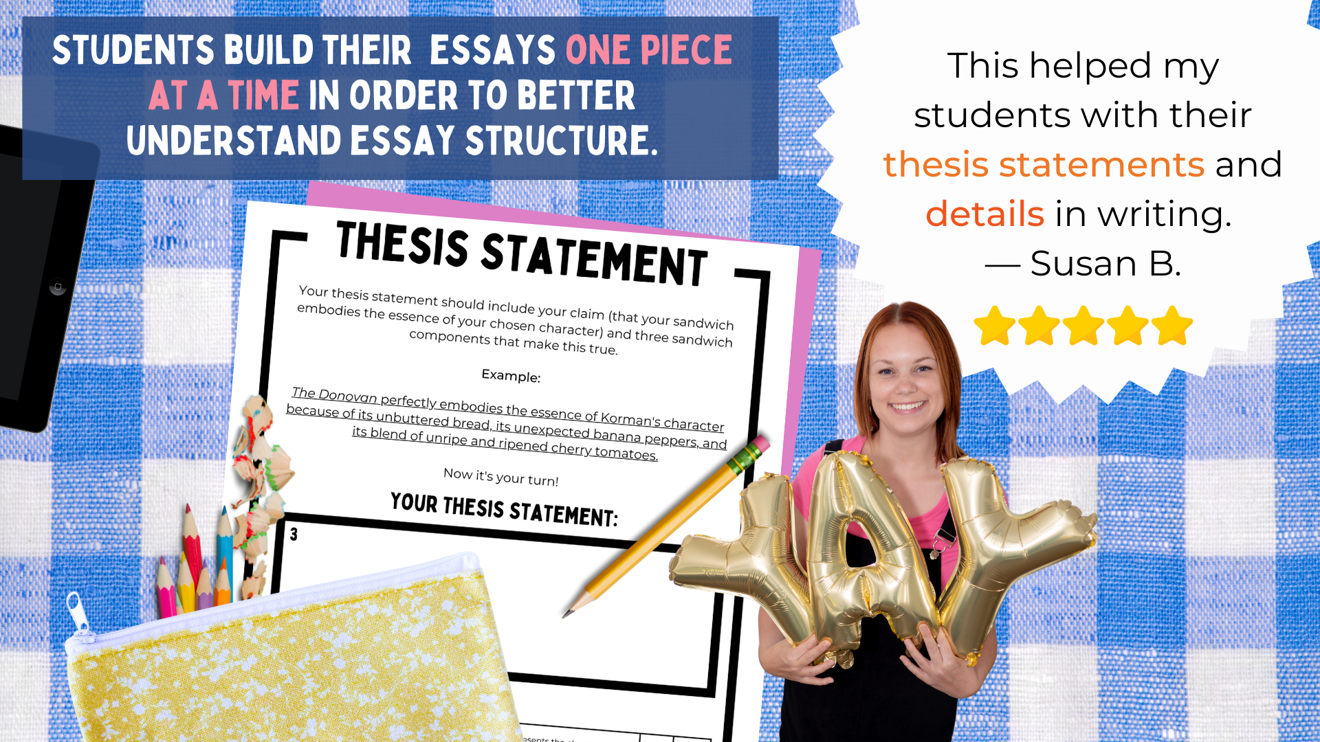 Literary Analysis Essay for Middle School ELA | Design a Book Themed Sandwich | Book Report Alternative