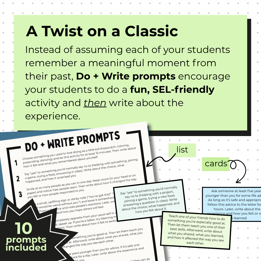 Personal Narrative Essay for Middle School | Prompt Instructions Rubrics Sample Essay