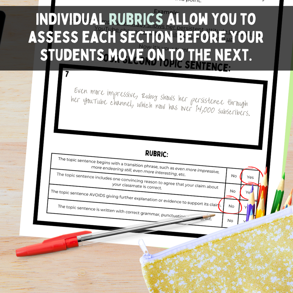 Descriptive Essay Pack for Middle School ELA | Describe Your Classmate