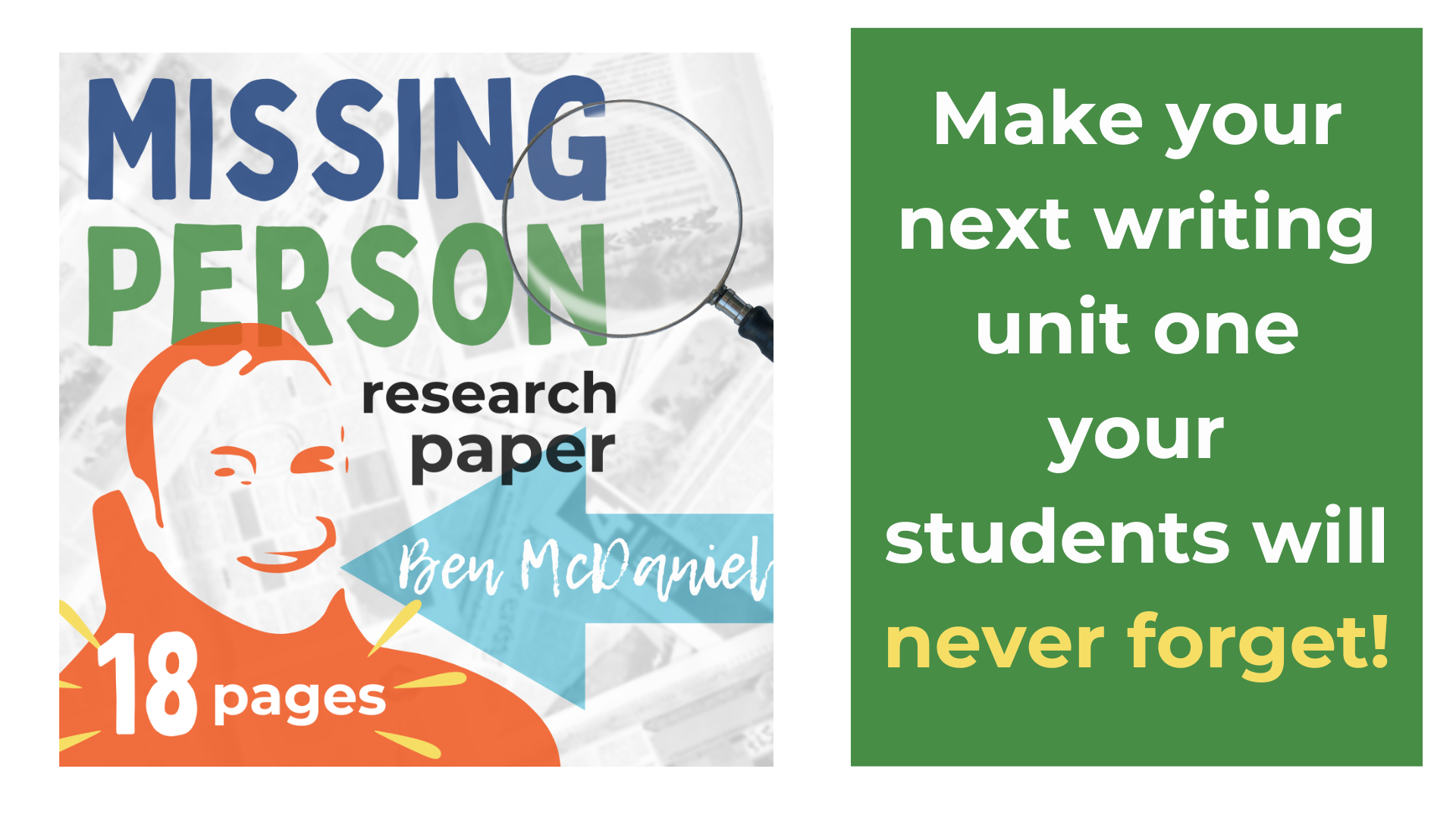 Missing Person Essay Pack for Middle School ELA | Where is Ben McDaniel?