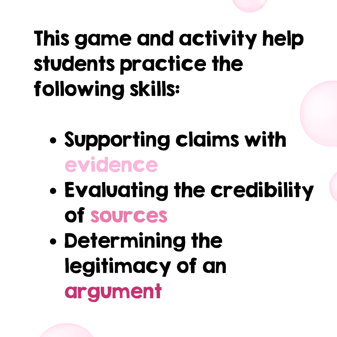 Research Writing Game and Activity for Middle School ELA