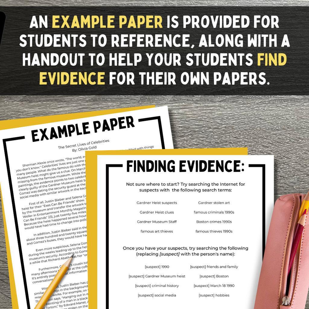 True Crime Essay Pack for Middle School ELA | The Isabella Stewart Gardner Museum Heist