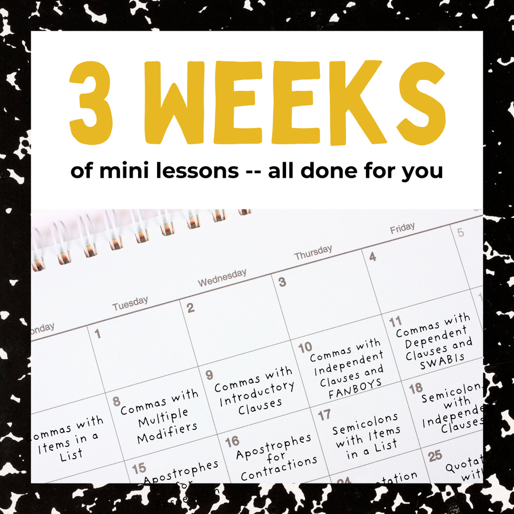 Teaching Punctuation | Middle School ELA Writing Mini Lessons