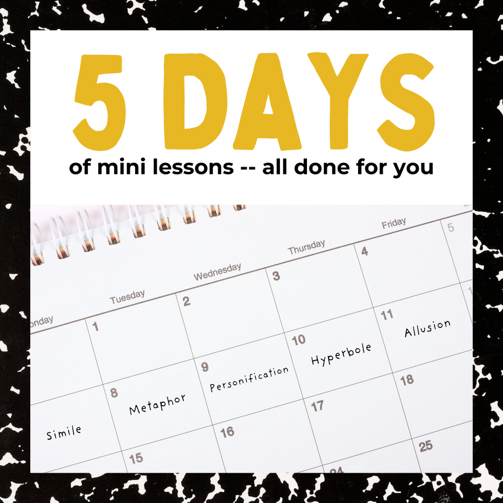 Fun Figurative Language Lessons for Middle School ELA | 6th Grade 7th Grade Writing