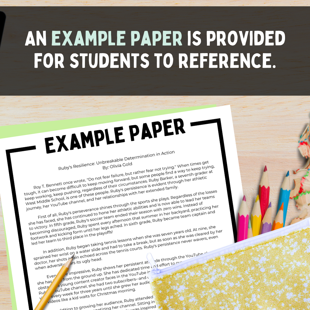 Descriptive Essay Pack for Middle School ELA | Describe Your Classmate