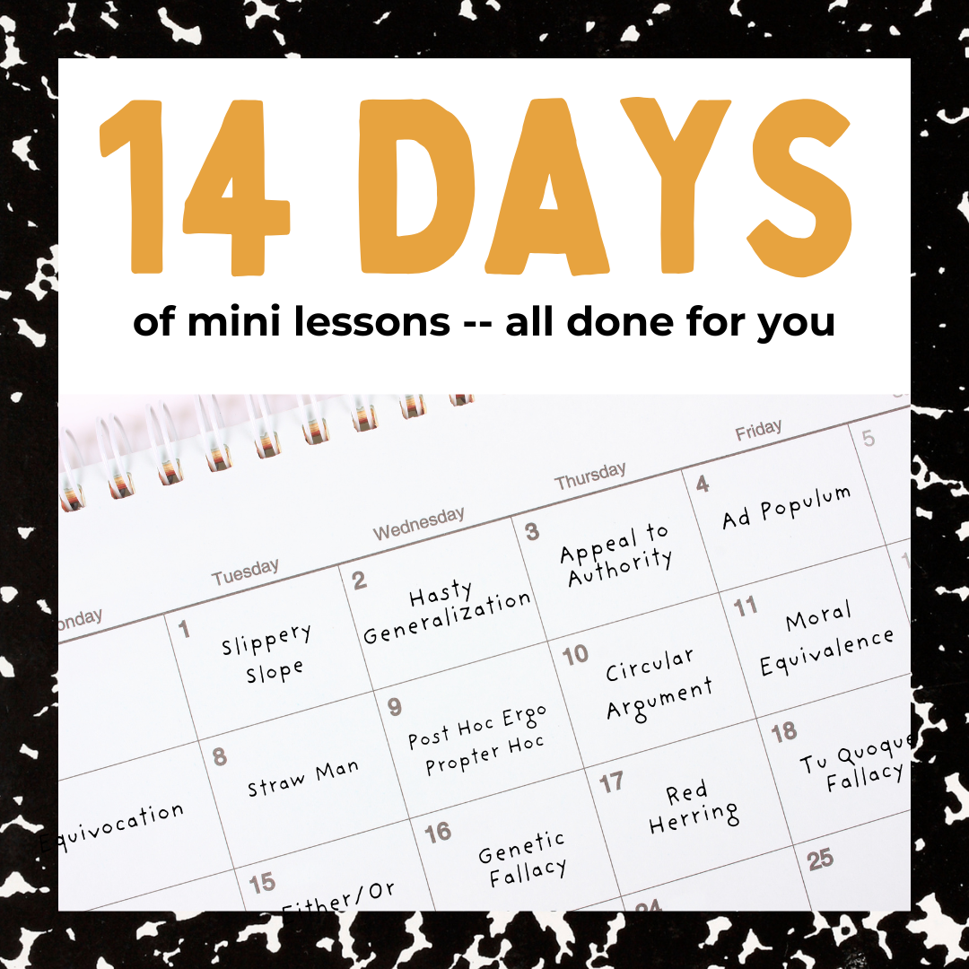 Logical Fallacies Lessons for Teaching Middle School ELA | Argument Writing | 6th Grade 7th Grade